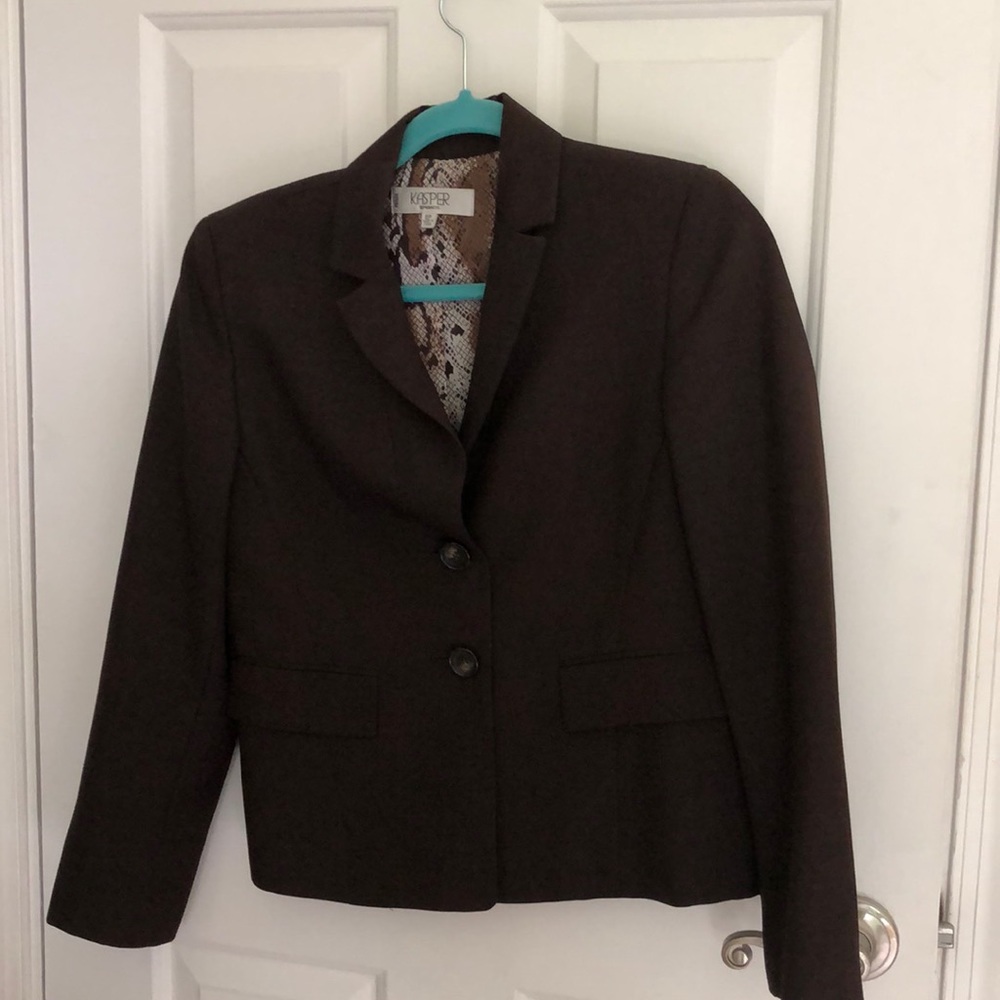 Brown pant suit